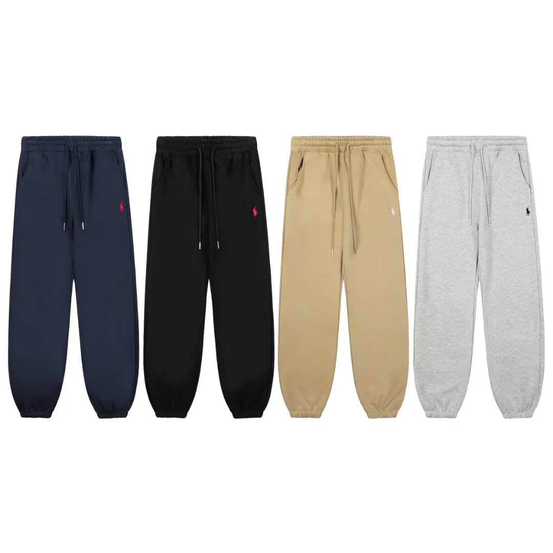 P230 Top quality" Style number: T7005# [Ralph Lauren solid color pony embroidered logo thickened velvet legged trousers] ✅Ralph Lauren Ralph Lauren classic basic versatile unisex autumn and winter velvet legged trousers ✅Pure cotton high-gram velvet thickened fabric The upper body is comfortable and warm ✅The version is restored to the original version The maximum size can be worn up to 180 pounds Loose, comfortable and stress-free ✅The upper body is simple and easy to wear ootd must-have. Good-looking clothes are never picky. A must-have in couples’ wardrobes. Size: S-XL. Color: Black, Gray, Navy Khaki.